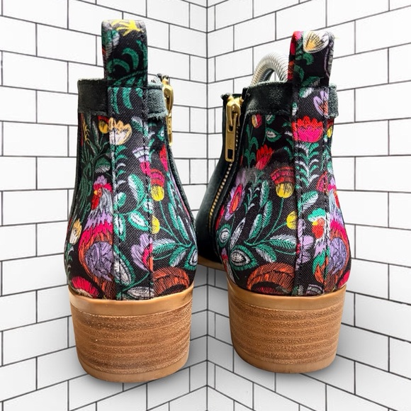 Inkkas Rooster Bootie Black Suede Low Heel Sustainably Made Women's Size 7/38 - Picture 4 of 12